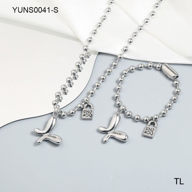 Stainless Steel uno de *50 Set-SN240320-YUNS0041-S-25.2,UNO DE & 50 jewelry